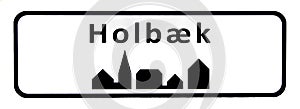 City sign of HolbÃ¦k