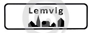 City sign of Lemvig