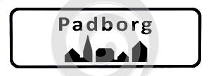 City sign of Padborg