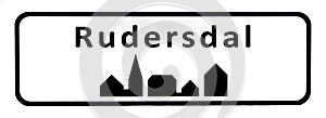 City sign of Rudersdal