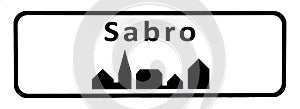 City sign of Sabro