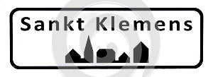 City sign of Sankt Klemens