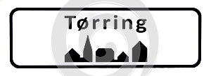 City sign of TÃÂ¸rring