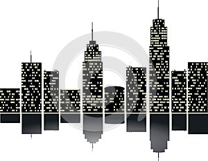 City with silhouete
