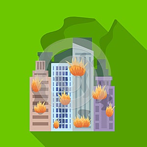 City, single icon in flat style.City, vector symbol stock illustration web.