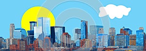 City Skyline Banner Panorama Vector