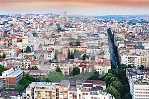 City skyline Belgrade, Serbia, aerial view