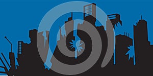 City Skyline After Bombing