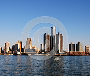 City skyline of Detroit