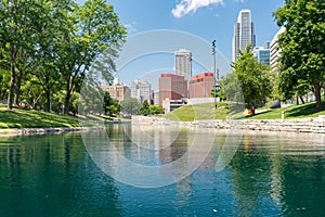 City Skyline in Downtown Omaha, Nebraska photo