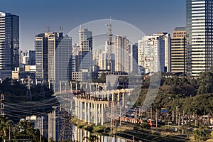 City skyline, with Marginal Avenue and Pinheiros River photo