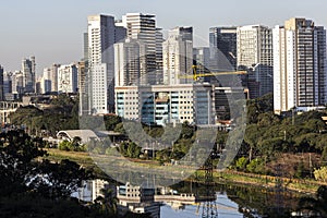 City skyline, with Marginal Avenue and Pinheiros River in the foreground, photo