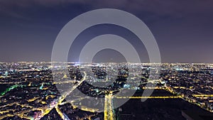 The city skyline at night. Paris, France. Taken