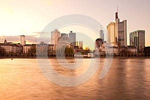 City skyline and River Main, Frankfurt