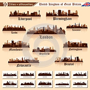 City skyline set. 10 cities of Great Britain #1