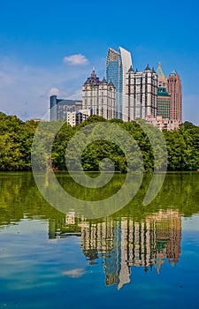 City Skyline Towers in Blue Lake