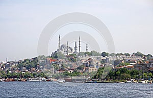 City skyline with view to the Fatih Mosque, Istanbul