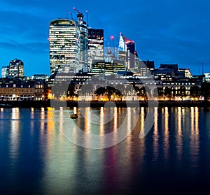 City Skyscrapers at dusk