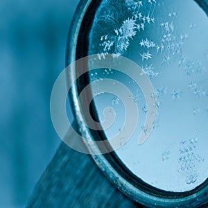 City snow mirror ice