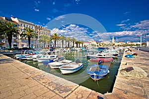 City of Split harbor and old architecture