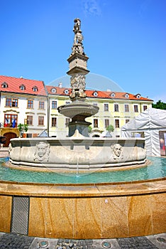 City square fountain in Bratislava