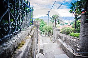 City steps which lead to old town