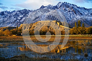 City of stone at sunrise in Autumn, Taxkorgan