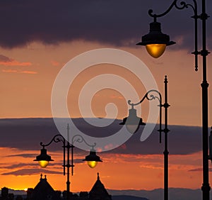 City street lamps