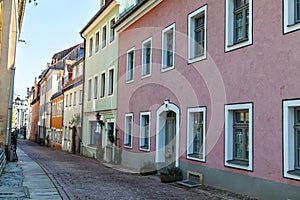 City street of Meissen in Saxony