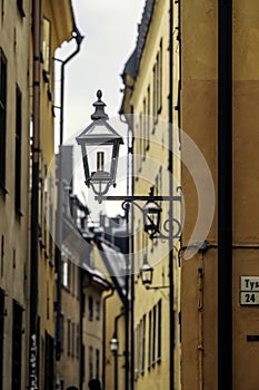 City street of old town, Stockholm