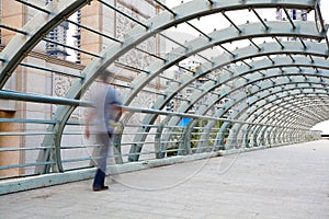 City street road ironbridge pedestrian