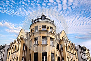 City streets, old traditional houses of Poland, Europe