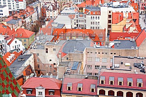 City streets, old traditional houses of Poland, Europe