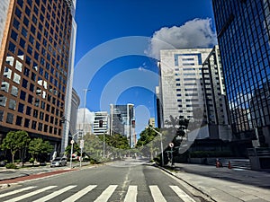 City and streets of Sao Paulo, Brazil.