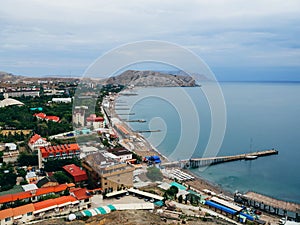 City of Sudak in the Crimea on the black sea