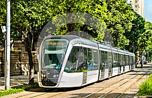 City tram in Rio de Janeiro, Brazil