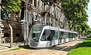 City tram in Rio de Janeiro, Brazil