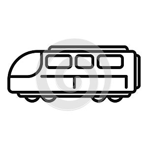 City transit electric icon outline vector. View move platform