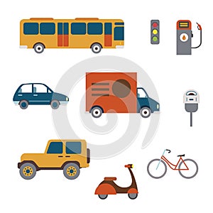 City transport illustrations