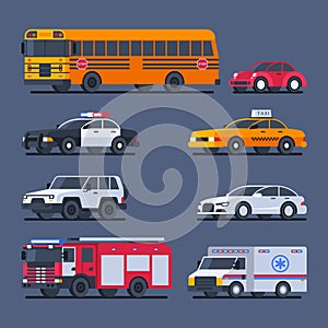 City transport and official transport set cars
