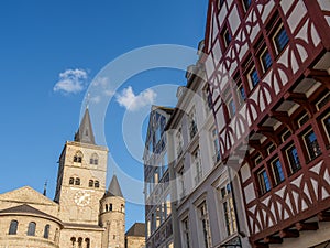 the city of Trier at the moselle river in germany