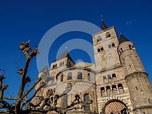 the city of Trier at the moselle river in germany