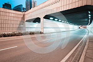 City tunnel road viaduct of night scene