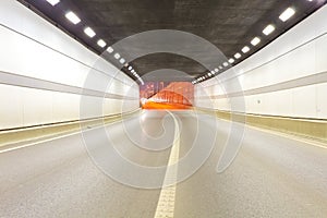 City tunnel road viaduct of night scene