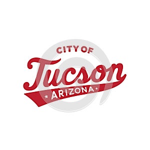 City of Tuscon lettering design. Tuscon, Arizona typography design. Vector and illustration.