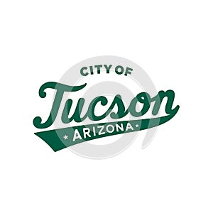 City of Tuscon lettering design. Tuscon, Arizona typography design. Vector and illustration.