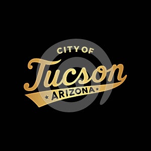 City of Tuscon lettering design. Tuscon, Arizona typography design. Vector and illustration.