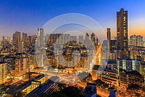 City at twilight - Shamshuipo of Hong Kong