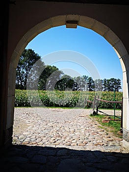 In the city of Tykocin in Poland in summer