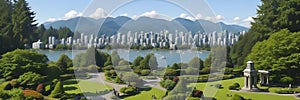 City of Vancouver, Stanley Park, Canada, a huge park with beautiful scenery and historic architectural elements